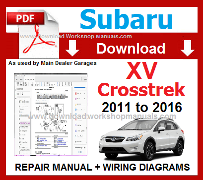 Subaru XV Crosstrek Workshop Service Repair Manual